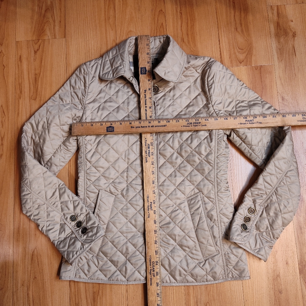 Burberry Brit Women's Quilted Jacket Beige Sz XS - Picture 4 of 9